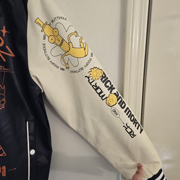 Rick & Morty Members Only Navy Blue Varsity Jacket - Picture 7 of 10